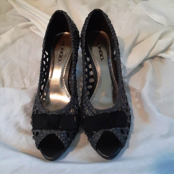 Bongo Vegan Open-Toed Heels NWOT - Picture 4 of 12
